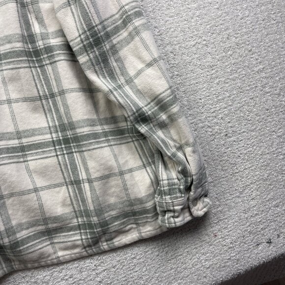 Zara DNWR-Heavyweight Flannel Shirt Men's XL Light Green Lumberjack - Picture 11 of 12